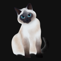 Siamese Cat With Blue Eyes Baby Bibs | Artistshot