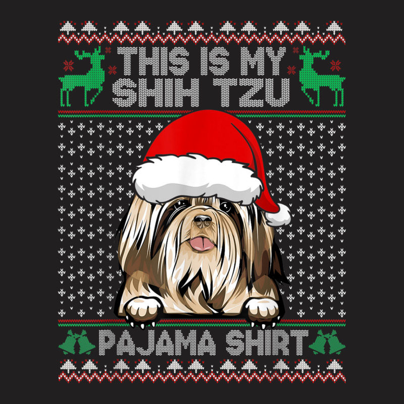 This Is My Christmas Pajama Shirt Shih Tzu Santa T-shirt | Artistshot