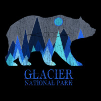 Retro Glacier Grizzly Bear Glacier National Park Fleece Short | Artistshot