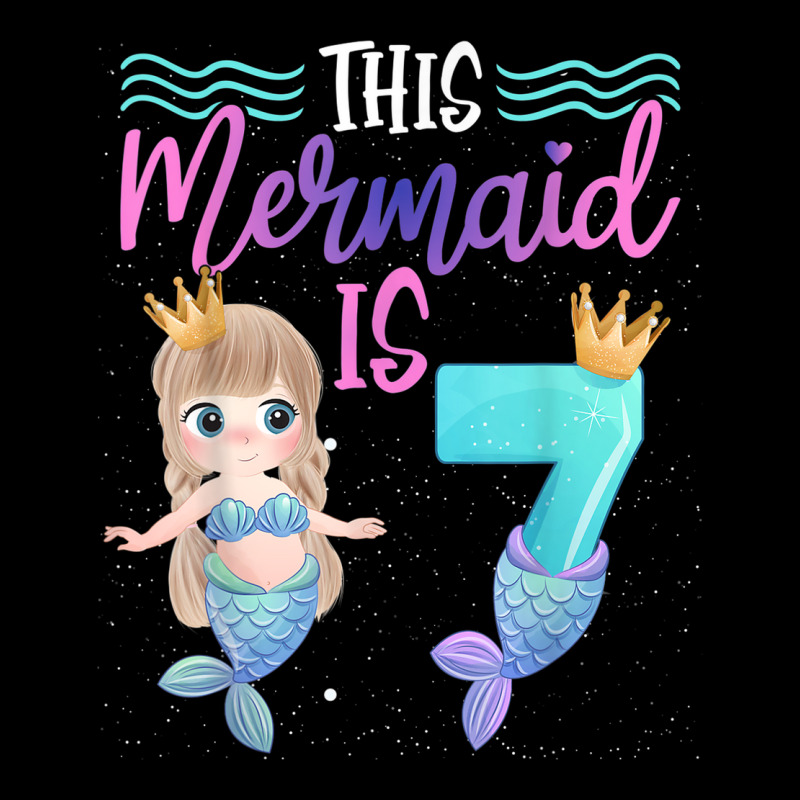 This Mermaid Is 7 Year Old 8th Birthday Girl Daughter V-neck Tee | Artistshot