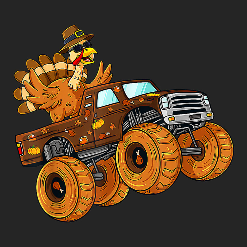 Thanksgiving Turkey Riding Monster Truck Boys Kids Unisex Hoodie | Artistshot