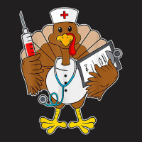 Thanksgiving Scrub Tops Women Turkey Nurse Holiday Nursing T-shirt | Artistshot