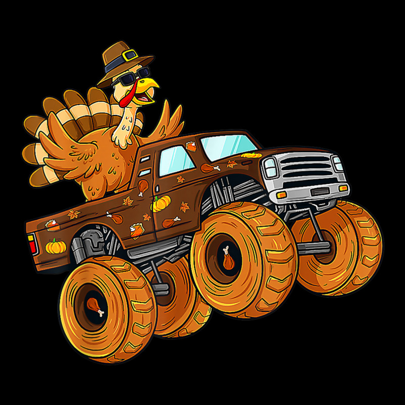 Thanksgiving Turkey Riding Monster Truck Boys Kids Pocket T-shirt | Artistshot