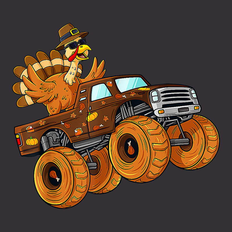 Thanksgiving Turkey Riding Monster Truck Boys Kids Vintage Hoodie | Artistshot