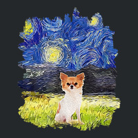 Starry Night Impressionist   Dog Art Chihuahua Crewneck Sweatshirt | Artistshot