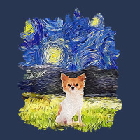 Starry Night Impressionist   Dog Art Chihuahua Men Denim Jacket | Artistshot