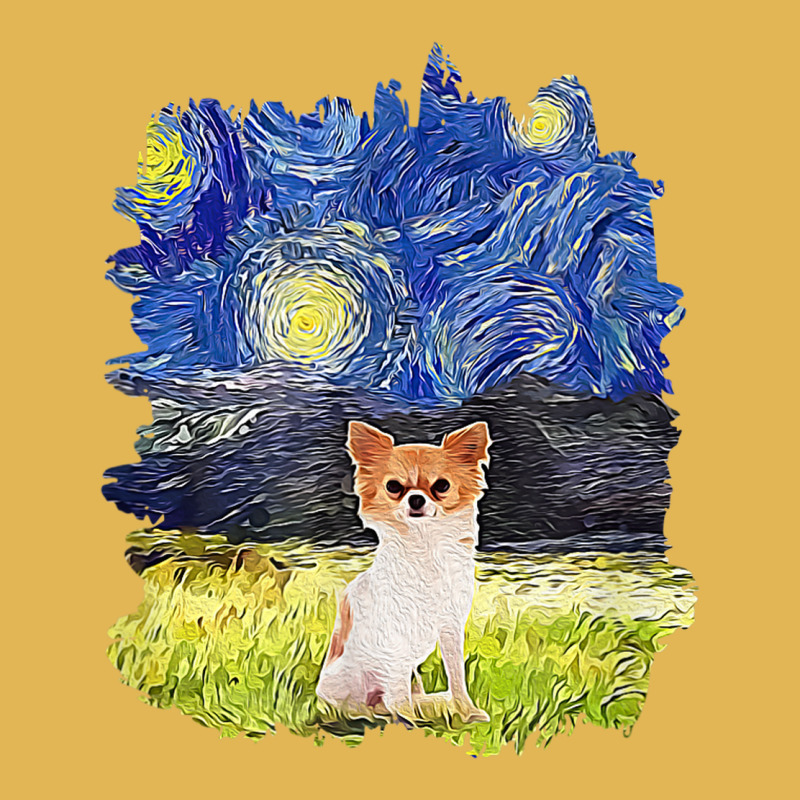 Starry Night Impressionist   Dog Art Chihuahua Vintage Hoodie And Short Set | Artistshot