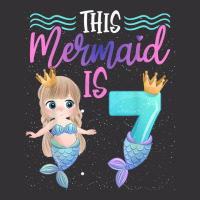 This Mermaid Is 7 Year Old 8th Birthday Girl Daughter Vintage Hoodie | Artistshot