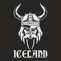 Iceland Viking Vintage Icelandic Pullover Hoodie Ladies Fitted T-shirt | Artistshot