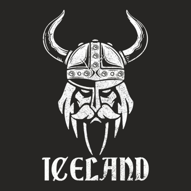 Iceland Viking Vintage Icelandic Pullover Hoodie Ladies Fitted T-Shirt by cm-arts | Artistshot