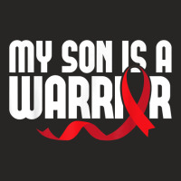 My Son Is A Warrior Sickle Cell Anemia Awareness Red Ribbon T Shirt Ladies Fitted T-shirt | Artistshot