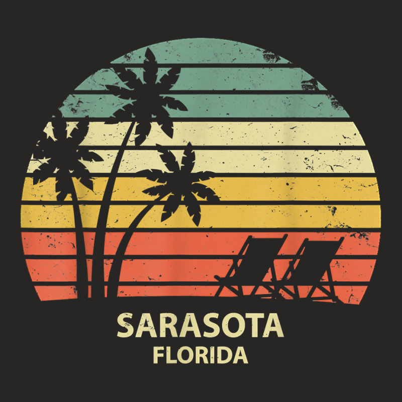 Vintage Florida Sarasota Beach T Shirt Cool Retro Tee Ladies Fitted T-Shirt by cm-arts | Artistshot