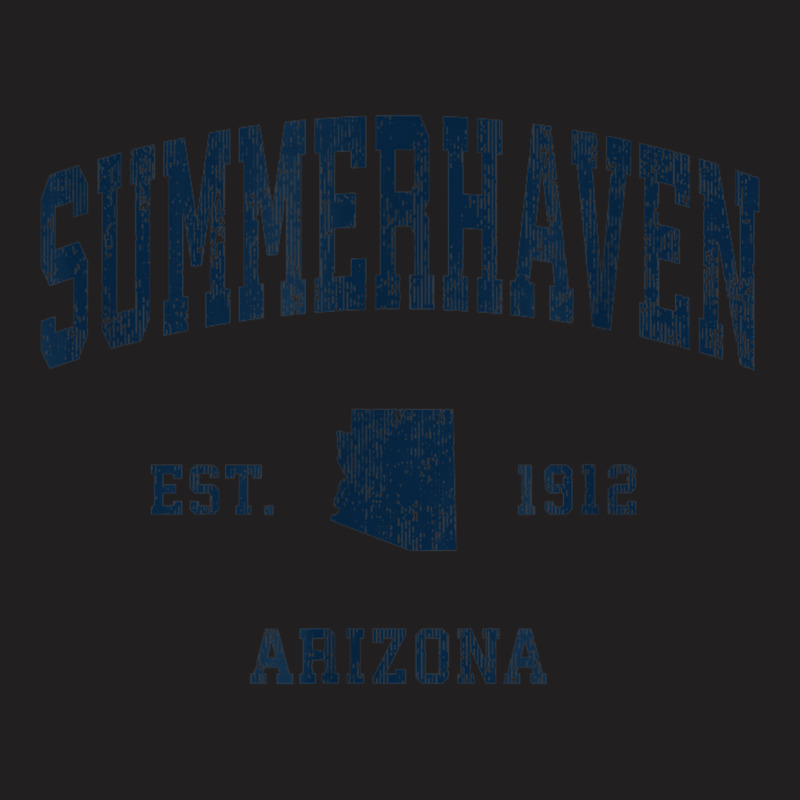 Summerhaven Arizona Az Vintage Athletic Navy Sports Design T-shirt | Artistshot