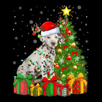 Xmas Holiday Lights Santa Dalmatian Dog Christmas Tree V-neck Tee | Artistshot