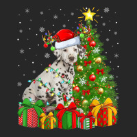 Xmas Holiday Lights Santa Dalmatian Dog Christmas Tree Men's T-shirt Pajama Set | Artistshot