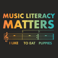 Music Literacy Matters Funny Joke Read Repeat Music Teachers T Shirt Ladies Fitted T-shirt | Artistshot