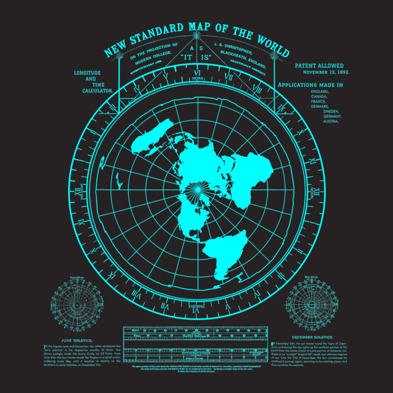 Gleason's New Standard Map Of The World, Flat Earth Vintage Cap | Artistshot