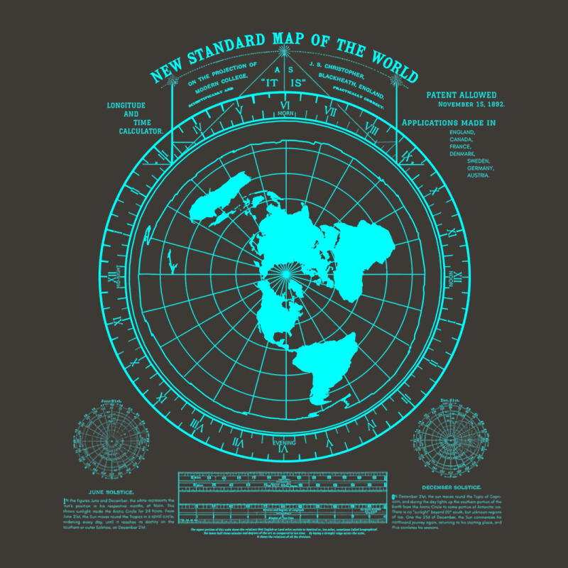 Gleason's New Standard Map Of The World, Flat Earth Bucket Hat | Artistshot