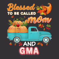 Blessed To Be Called Mom And Gma Pumpkin Thanksgiving Truck Vintage Hoodie | Artistshot