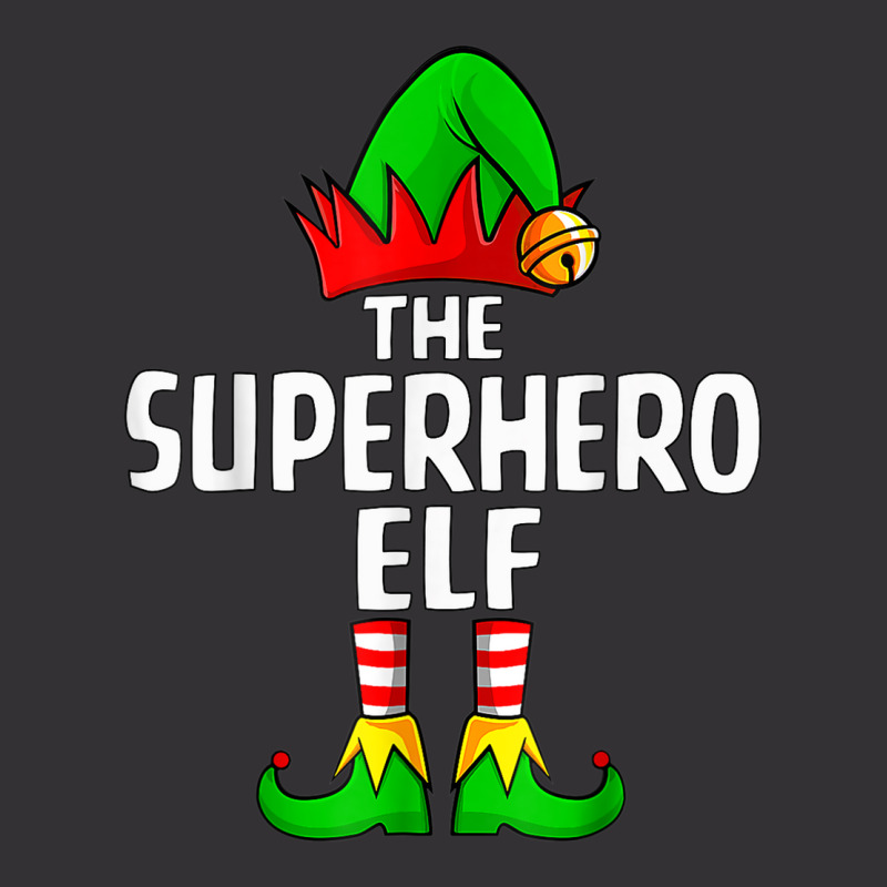 Superhero Elf Matching Family Group Christmas Party Pajama Vintage Hoodie | Artistshot