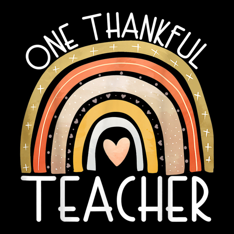 One Thankful Teacher Thanksgiving Rainbow Fall Autumn Cute Men's Long Sleeve Pajama Set | Artistshot