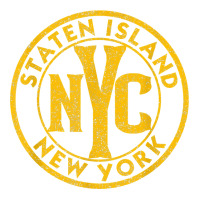 Staten Island New York Vintage Sign Distressed Amber Print T Shirt Unisex Hoodie | Artistshot