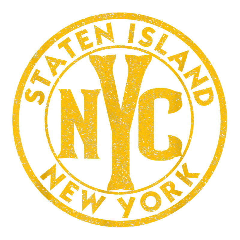 Staten Island New York Vintage Sign Distressed Amber Print T Shirt Unisex Hoodie by cm-arts | Artistshot