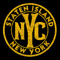 Staten Island New York Vintage Sign Distressed Amber Print T Shirt Long Sleeve Shirts | Artistshot