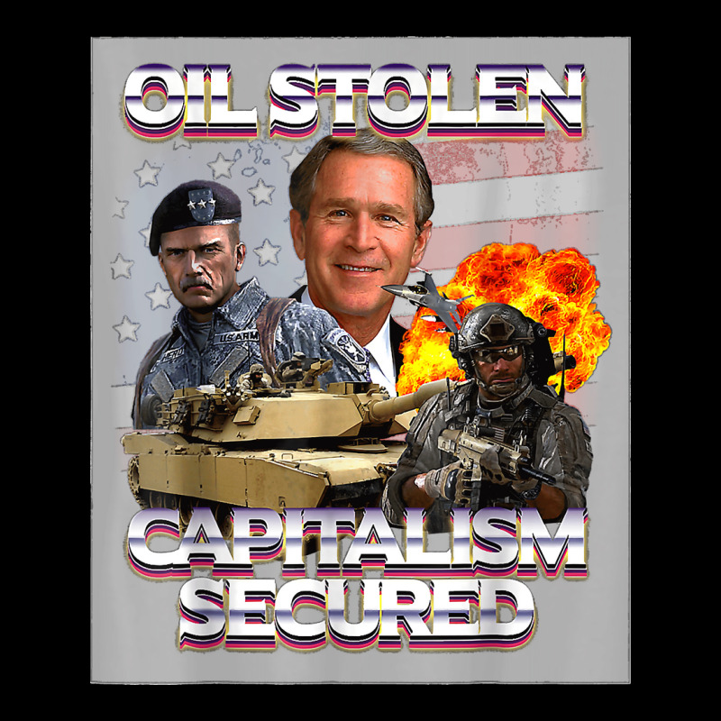 Oil Stolen Funny, Oil Stolen Capitalism Secured Cropped Sweater by MaryTMcgoffin | Artistshot