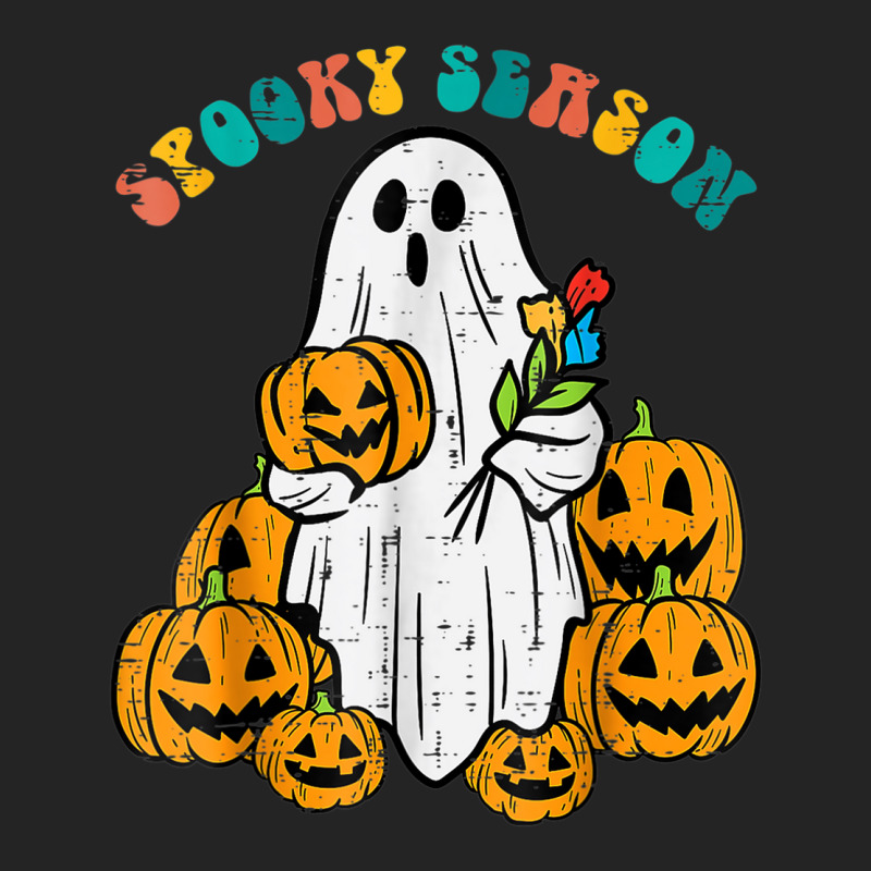 Ghost Pumpkins Spooky Season Retro Groovy Halloween 3/4 Sleeve Shirt by Snake | Artistshot