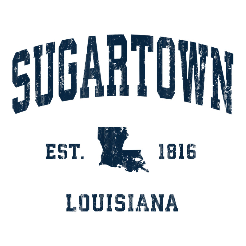 Sugartown Louisiana La Vintage Athletic Navy Sports Design T Shirt Long Sleeve Shirts by puetzee | Artistshot