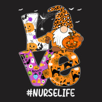 Love Nurse Life Halloween Gnome Pumpkin Nurse Spooky Season T-shirt | Artistshot