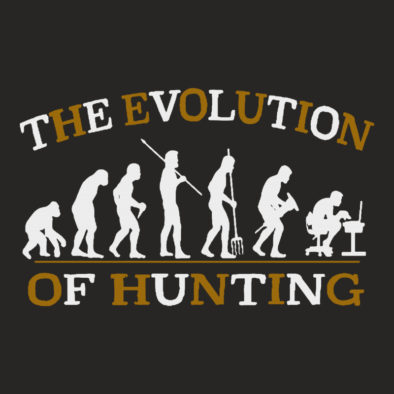 The Evolution Of Hunting Ladies Fitted T-Shirt by Ande Ande Lumut | Artistshot