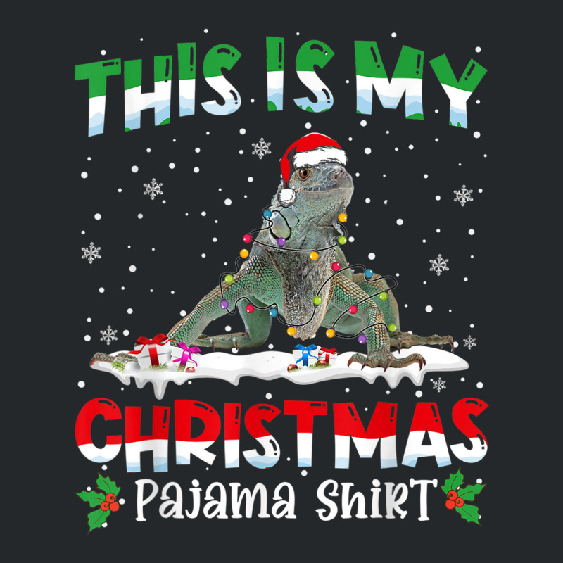 This Is My Christmas Pajama Shirt Cute Iguana Animals Crewneck Sweatshirt | Artistshot