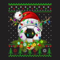 Funny Soccer Sport Ugly Christmas Pajama Lights Xmas T-shirt | Artistshot