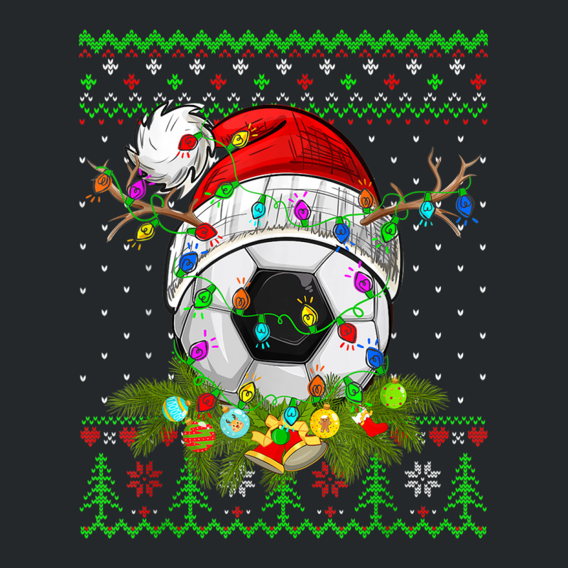 Funny Soccer Sport Ugly Christmas Pajama Lights Xmas Crewneck Sweatshirt | Artistshot