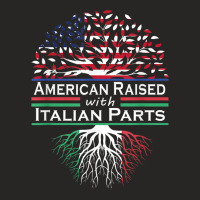 American Italian Pride American Raised With Italian Parts Ladies Fitted T-shirt | Artistshot