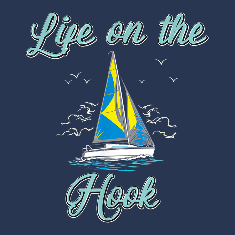 Set Sails And Live On A Sailboat - Life On The Hook Sailing Men Denim Jacket | Artistshot