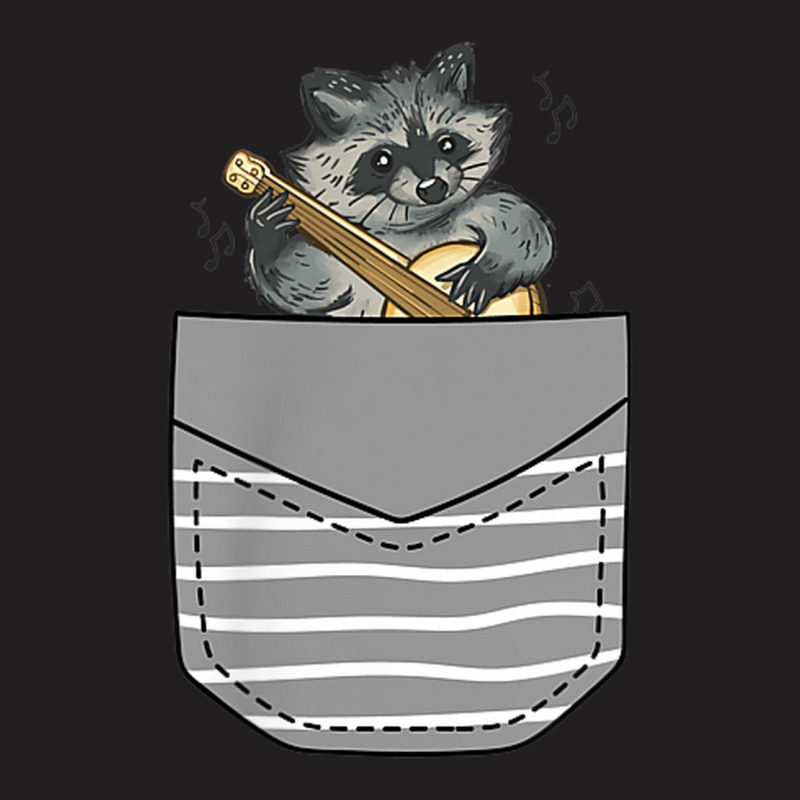 Banjo Instrument Raccoon In Pocket T-shirt | Artistshot