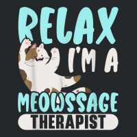 Relax I'm A Meowssage Therapist Cat Owner Kitty Crewneck Sweatshirt | Artistshot