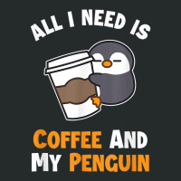 Coffee And My Penguin Sea Bird King Emperor Penguin Women's Triblend Scoop T-shirt | Artistshot