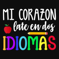 Mi Corazon Late En Dos Idiomas Bilingual T Shirt Crop Top | Artistshot