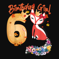 Fox Animal Lovers 6th Birthday Girl Fox B-day 6 Year Old Crop Top | Artistshot