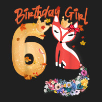 Fox Animal Lovers 6th Birthday Girl Fox B-day 6 Year Old Ladies Polo Shirt | Artistshot