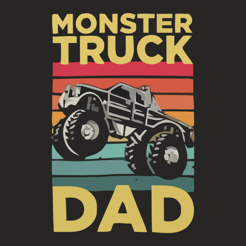 Monster Truck Dad, My Dad Love Monster Truck Ladies Fitted T-Shirt by cm-arts | Artistshot