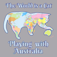 Funny World Is A Cat Playing Map T Shirt Youth 3/4 Sleeve | Artistshot