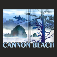 Cannon Beach Haystack Rock Zip Hoodie Ladies Fitted T-shirt | Artistshot