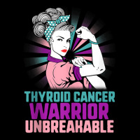 Thyroid Cancer Woman Warrior Purple Pink Ribbon Awareness Tank Top Pocket T-shirt | Artistshot