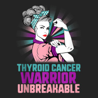 Thyroid Cancer Woman Warrior Purple Pink Ribbon Awareness Tank Top 3/4 Sleeve Shirt | Artistshot