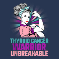 Thyroid Cancer Woman Warrior Purple Pink Ribbon Awareness Tank Top Men Denim Jacket | Artistshot